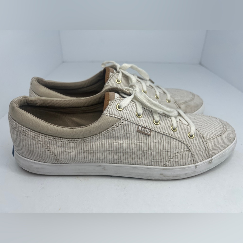 Women’s Keds Dream Memory Foam Canvas Pinstripe Lace Up Sneakers Size 11M